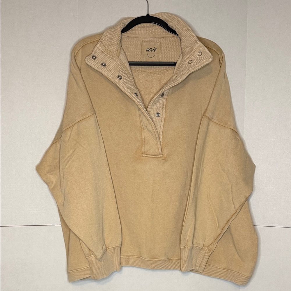 Aerie Sixe XL Beige Sweatshirt Sweater